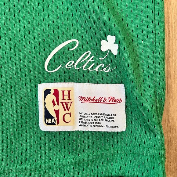 Mitchell & Ness Authentic Jersey Celtics Larry Bird Short Sleeve Hoodie Sz 4XLT - Picture 3 of 14